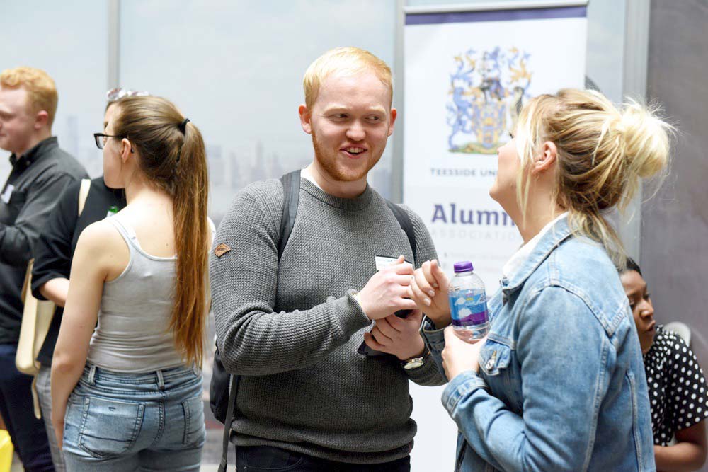  @Framestore talent coordinator Annabel Barlow talking with BA Games Art student Agnes Sam Carman  